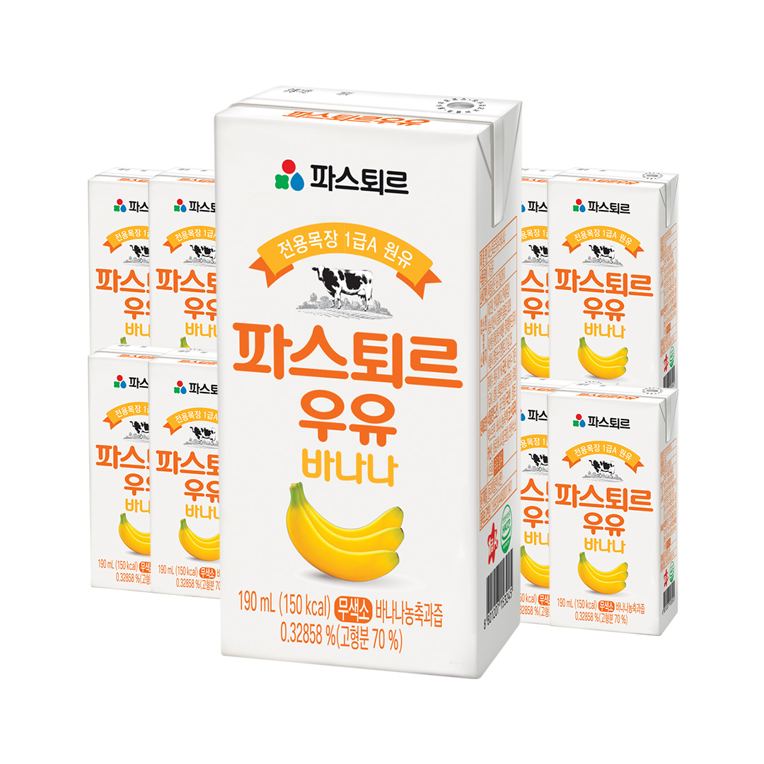 [해피] 파스퇴르 바나나 우유 190ml 24입