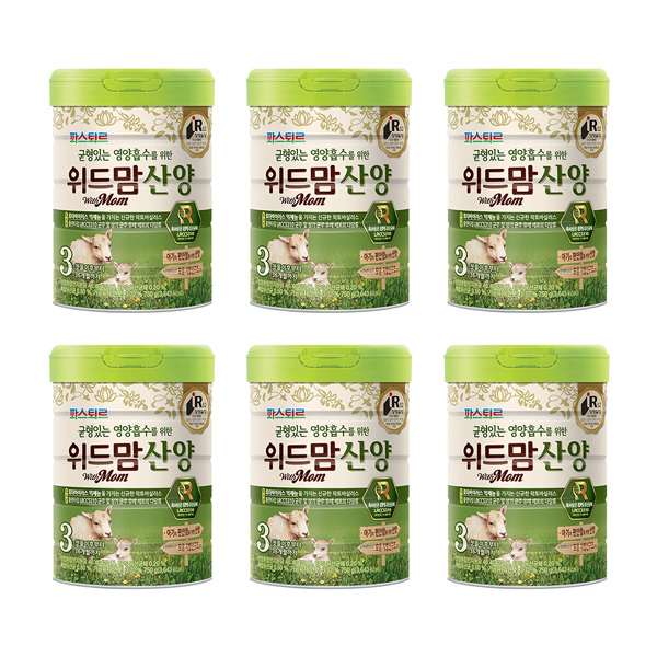 [파스퇴르] 위드맘 산양 3단계 6캔