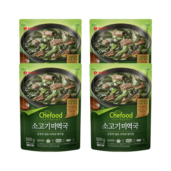 Chefood 소고기미역국 500g x 4개