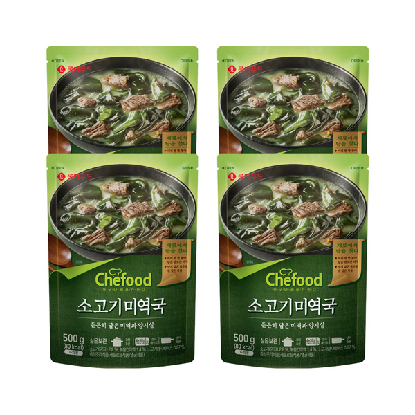 [해피] Chefood 소고기미역국 500g x 4개