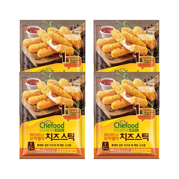 [해피] Chefood 모짜렐라 치즈스틱 400g x 4개