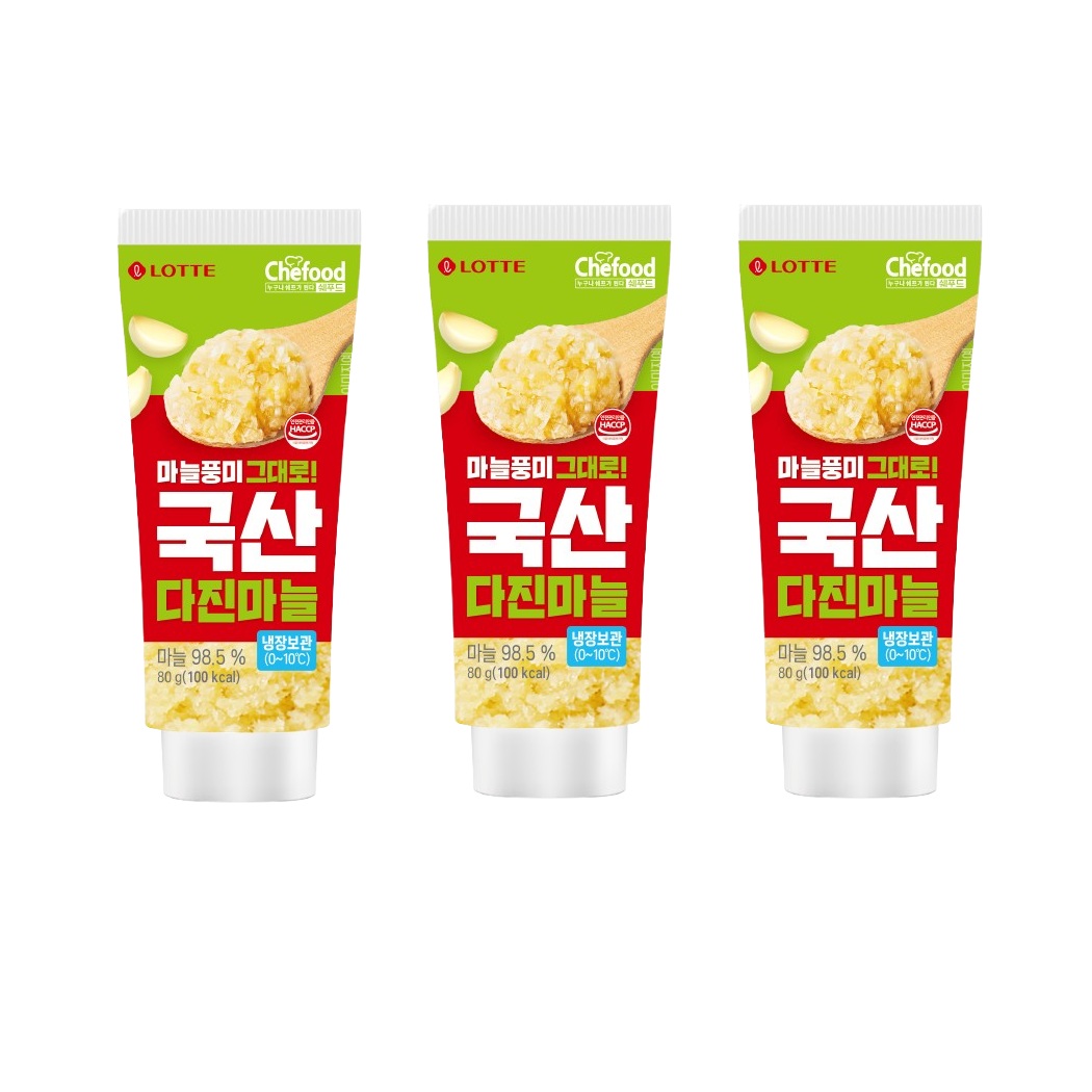 Chefood 국산 다진마늘 80g x 3개