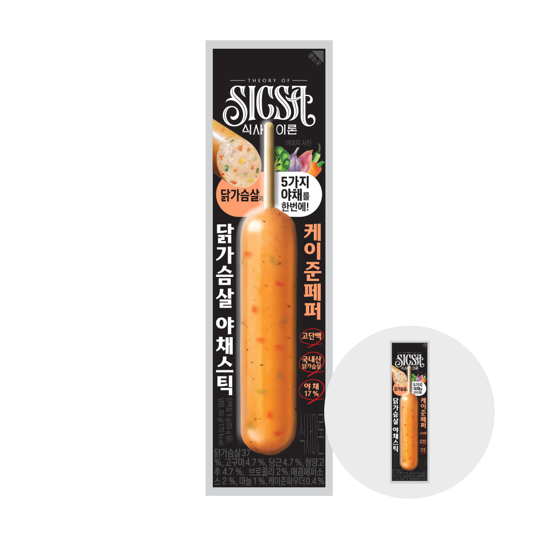 [1+1] 식사이론 닭가슴살 야채스틱 65g
