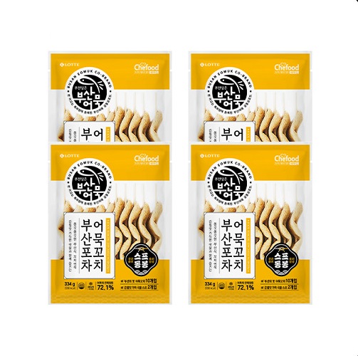 [해피] Chefood 부산포차 어묵꼬치 334g x 4개