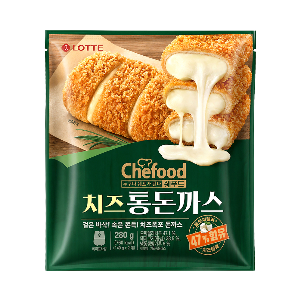 Chefood 치즈통돈까스 280g , 1개 (140gx2개입)