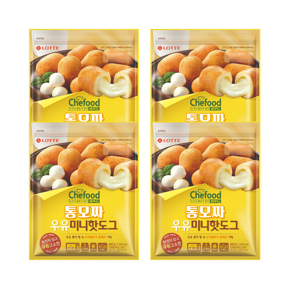 Chefood 통모짜 미니핫도그 400g, 4개