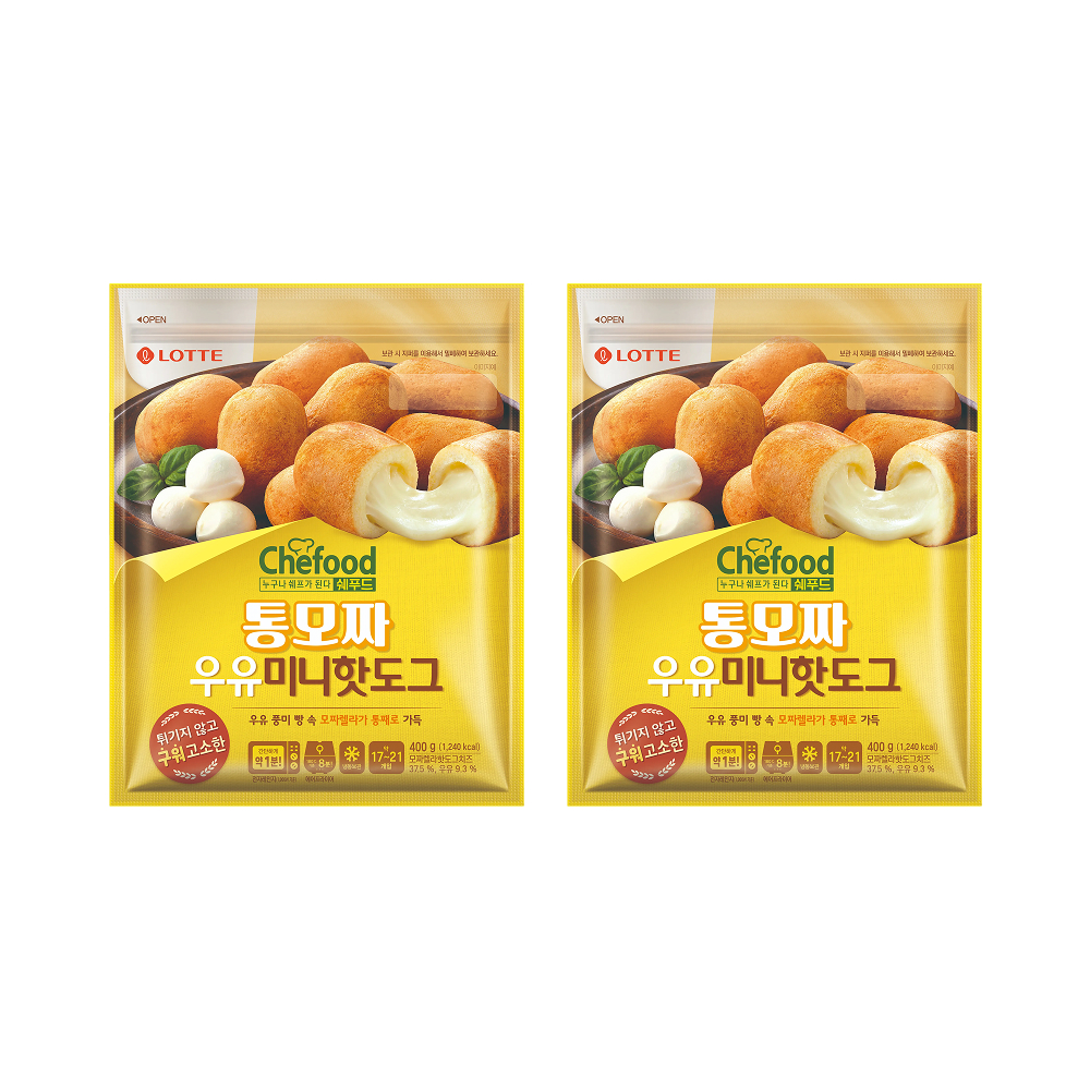Chefood 통모짜 미니핫도그 400g, 2개