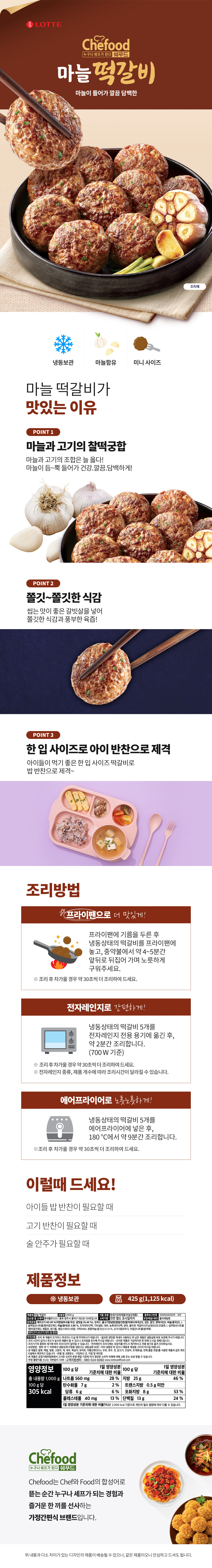 마늘떡갈비 상세이미지