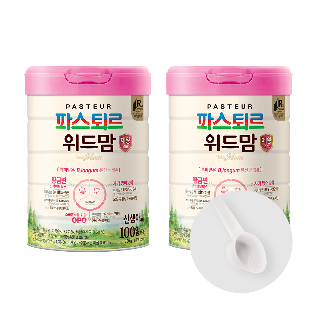 [20ml 스푼증정] 업그레이드 위드맘 제왕 100일 2캔 + 20ml 스푼 2개입 [태어나서~100일까지]
