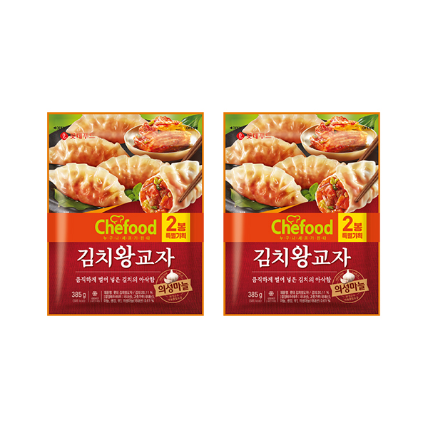 [해피] Chefood 김치왕교자 (385g+385g) x 2개