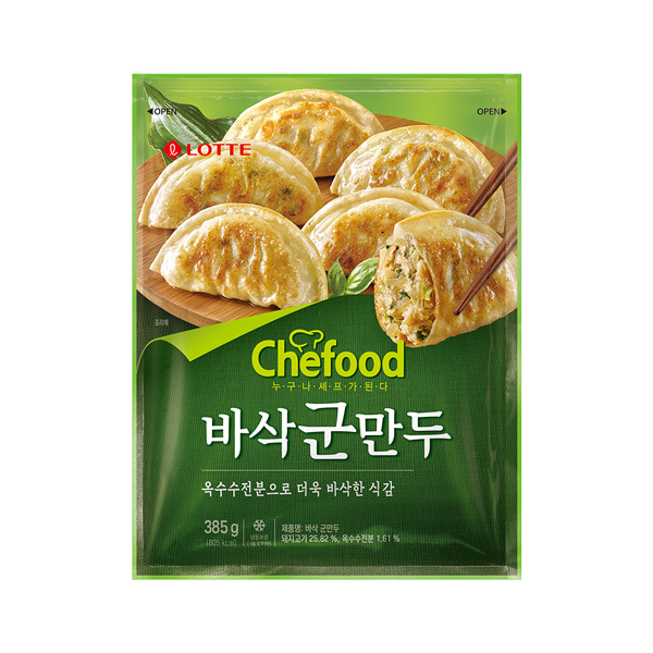 [해피] Chefood 바삭군만두 (385g+385g) x 2개