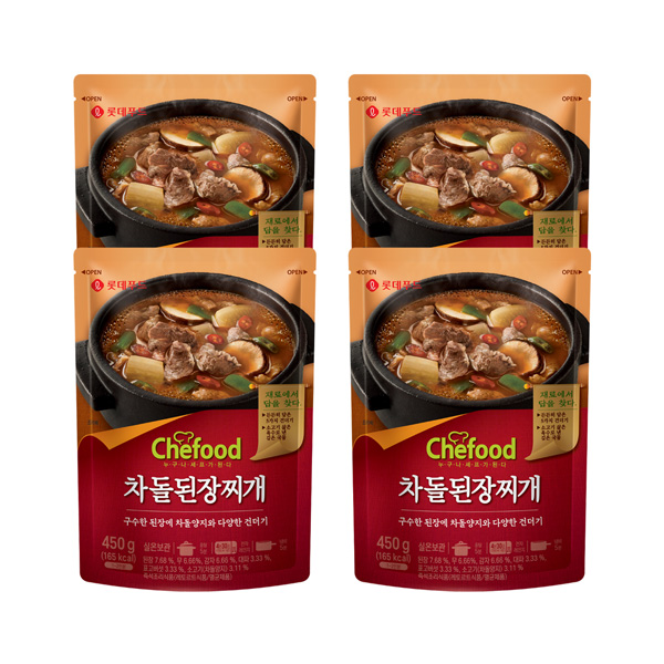 Chefood 차돌 된장찌개 450g x 4개