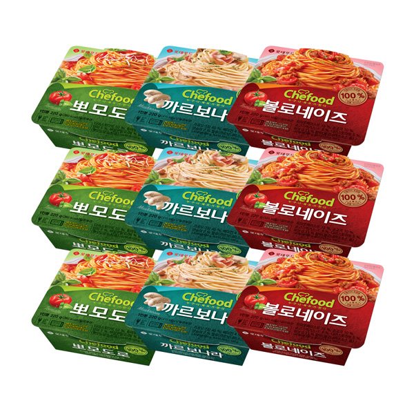 [해피] Chefood 사각 스파게티 3종 9개