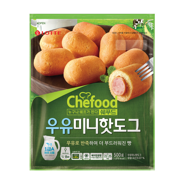 Chefood 우유미니핫도그 500g