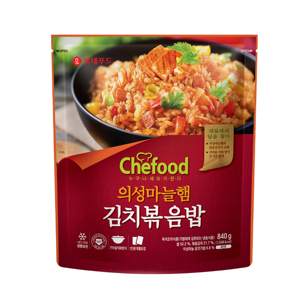 Chefood 의성마늘햄 김치볶음밥 840g (210g x 4입)