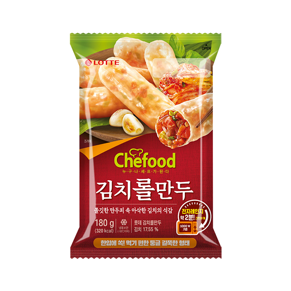 Chefood 김치롤만두 180g(트레이)
