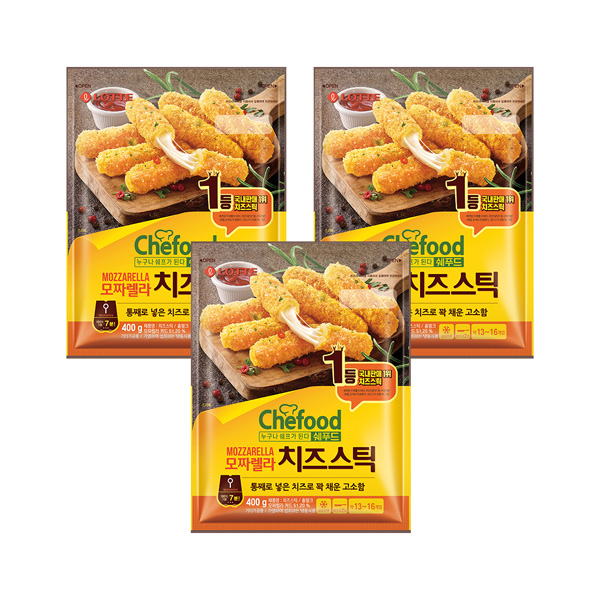 Chefood 모짜렐라 치즈스틱 400g x 3개