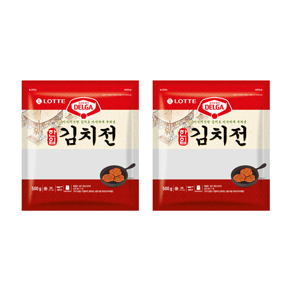 [해피] 델가 한입 김치전 500g x 2개