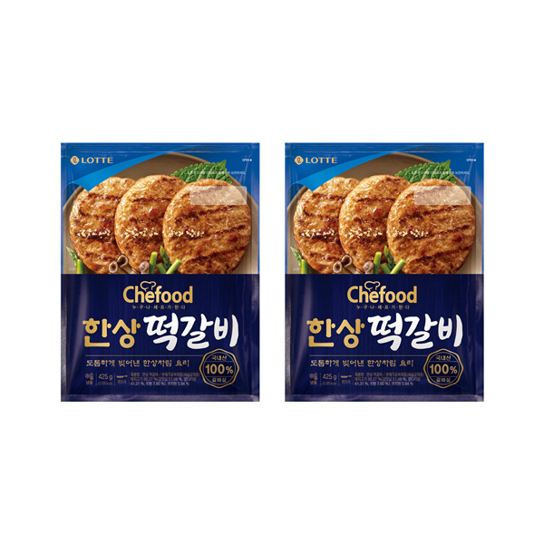 [해피] Chefood 한상떡갈비 425g x 2팩